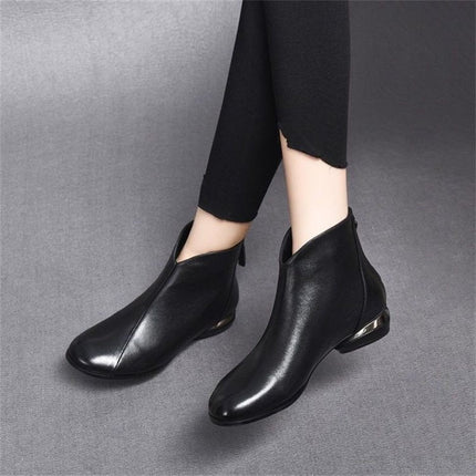 Botines de Cuero con Cierre