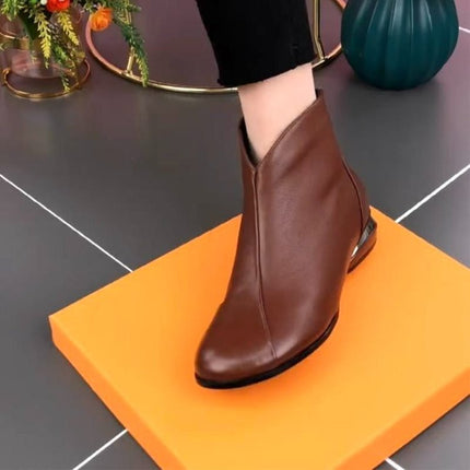 Botines de Cuero con Cierre