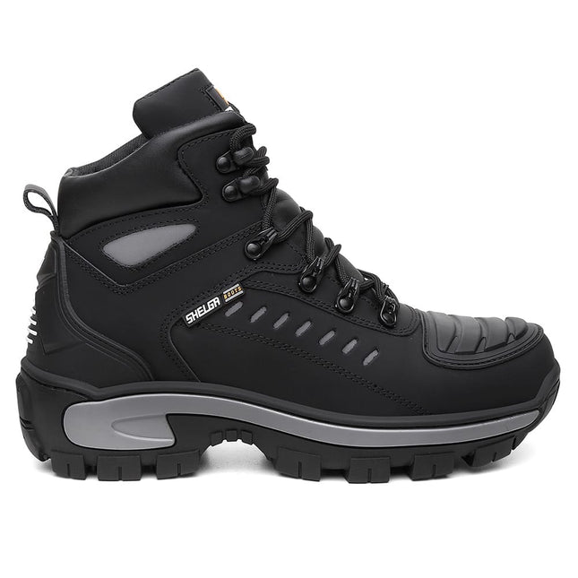 Botas para Moto de Cuero Genuino, de Caña Media