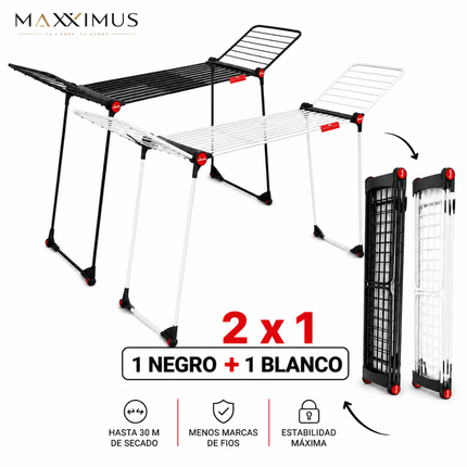 Tendedero Extensible 2x1 | Hasta 30 Metros de Secado